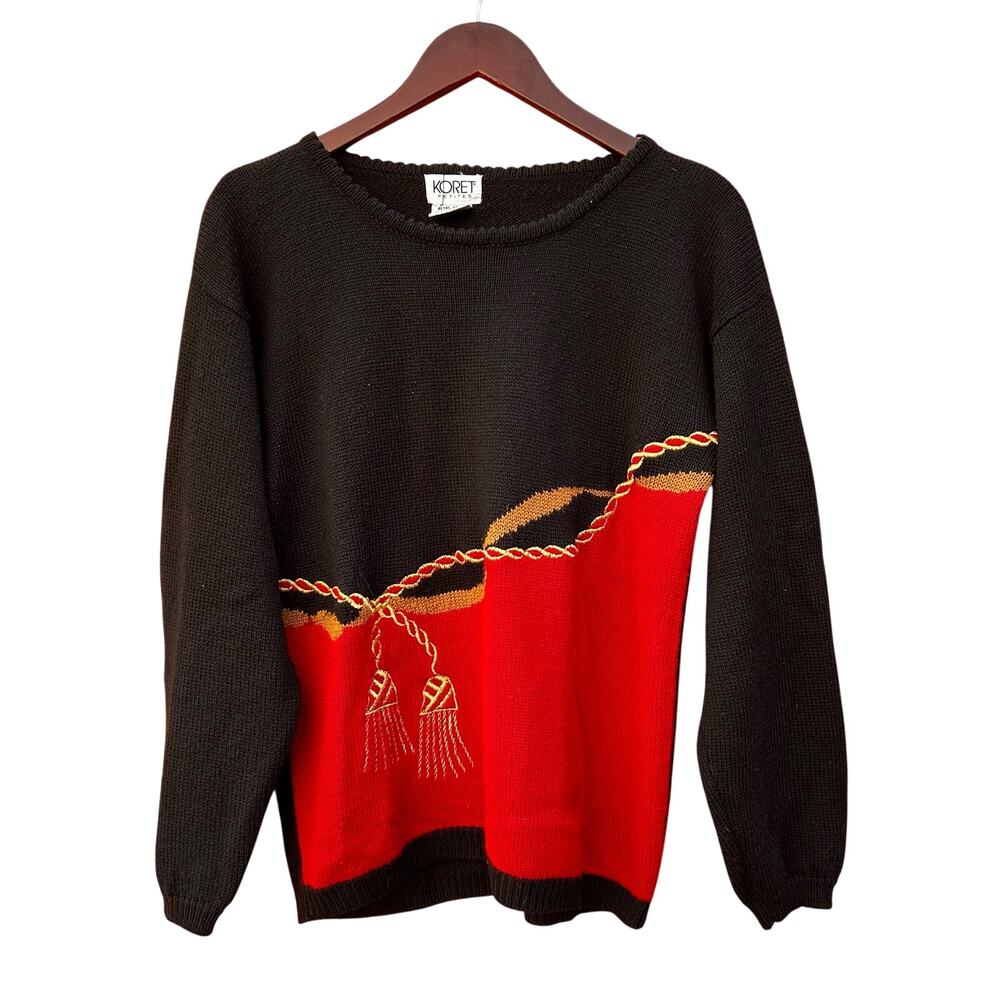 Vintage Koret Wool Holiday Sweater Size P